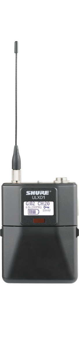 SHURE ULXD1-V50 Digital Bodypack transmitter with 4-pin mini connector (TA4M).
