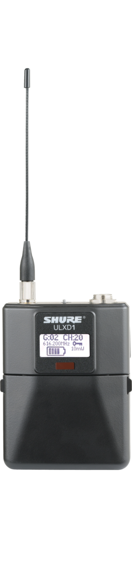 SHURE ULXD1LEMO3-G50 Digital Bodypack transmitter with LEMO3 connector.