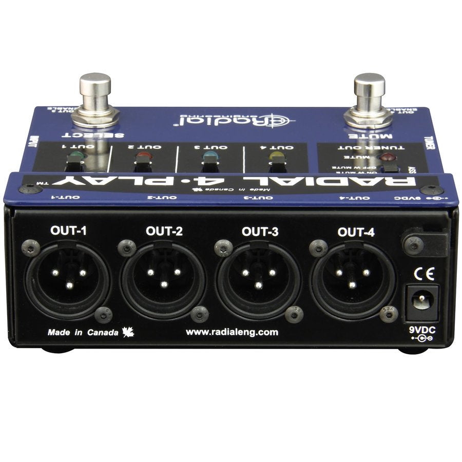 Radial 4-Play - DI box for multi-instrumentalists with 4 balanced outputs