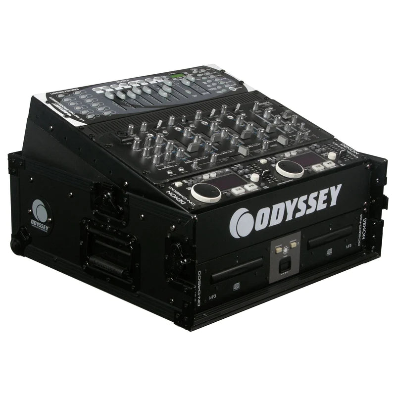 Odyssey FZ1002BL Case Rackmount - Odyssey FZ1002BL - Black 10U Top Slanted 2U Vertical Pro Combo Rack