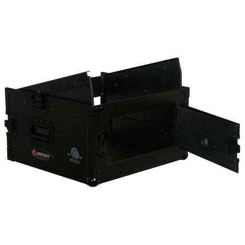 Odyssey FZ1004BL Case Rackmount - Odyssey FZ1004BL - Black 10U Top Slanted 4U Vertical Pro Combo Rack