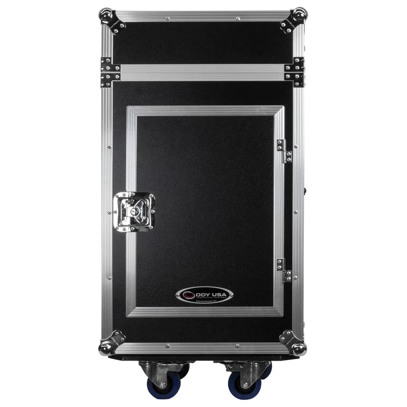 Odyssey FZ1014W Case Rackmount - Odyssey FZ1014W - 10U Top Slanted 14U Vertical Pro Combo Rack with Wheels