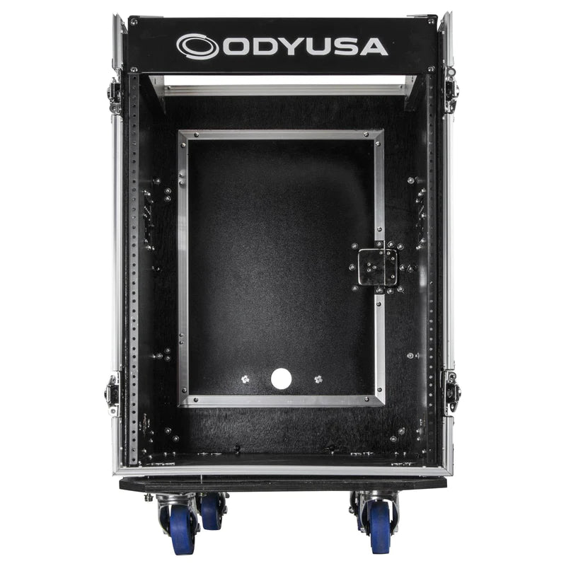Odyssey FZ1014W Case Rackmount - Odyssey FZ1014W - 10U Top Slanted 14U Vertical Pro Combo Rack with Wheels
