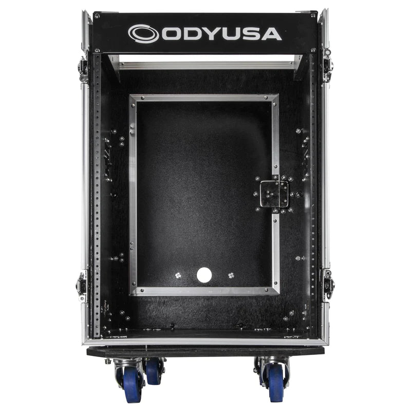 Odyssey FZ1014W Case Rackmount - Odyssey FZ1014W - 10U Top Slanted 14U Vertical Pro Combo Rack with Wheels