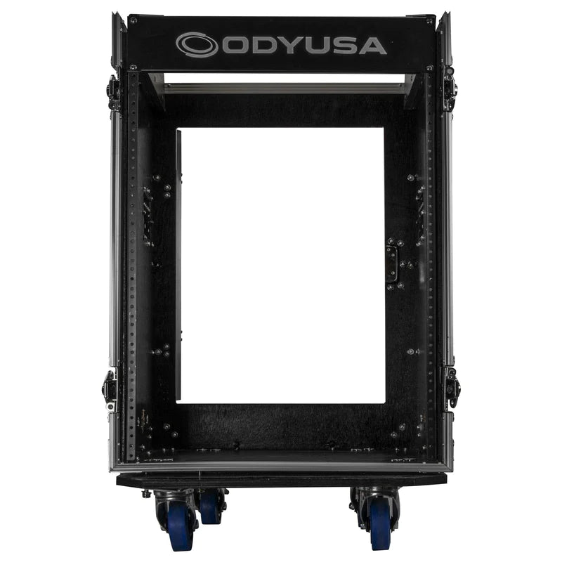 Odyssey FZ1014W Case Rackmount - Odyssey FZ1014W - 10U Top Slanted 14U Vertical Pro Combo Rack with Wheels