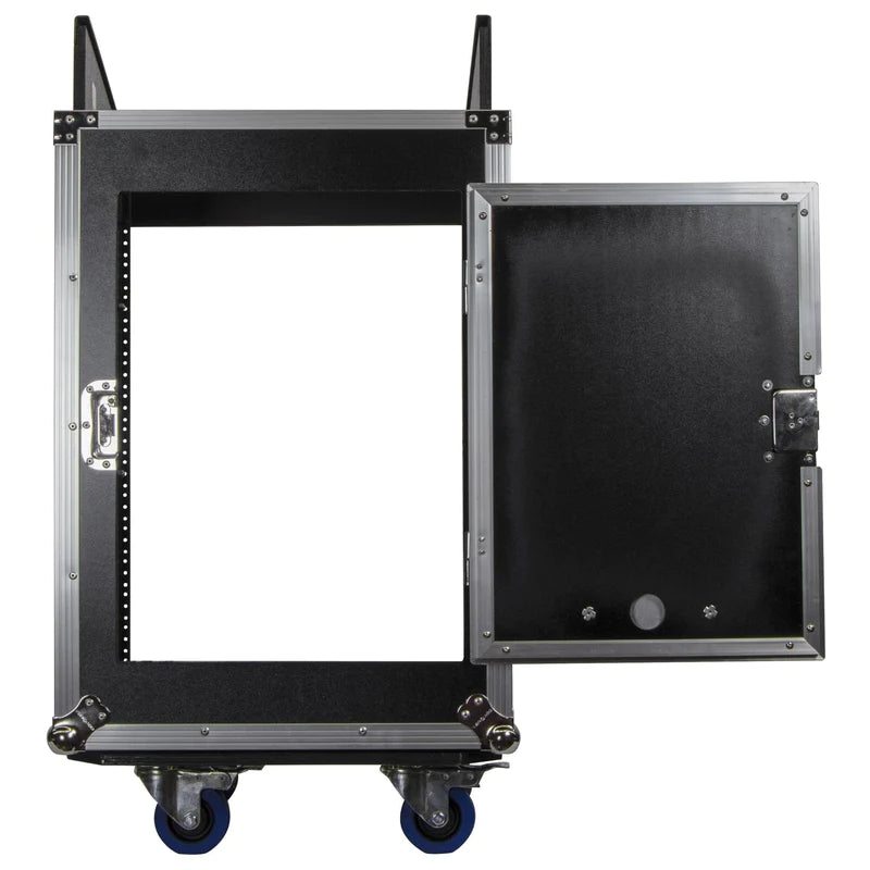 Odyssey FZ1014W Case Rackmount - Odyssey FZ1014W - 10U Top Slanted 14U Vertical Pro Combo Rack with Wheels