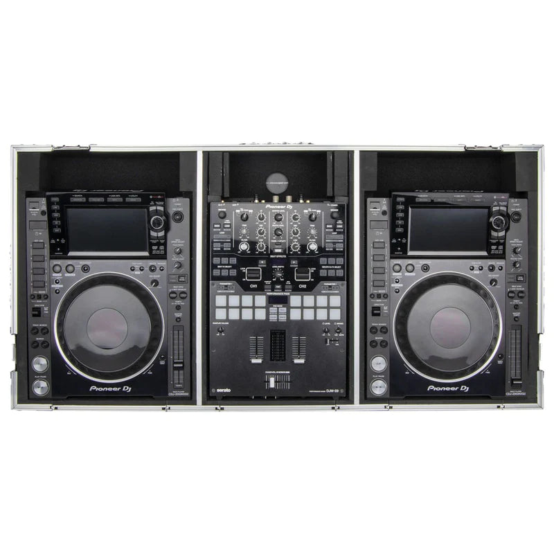 Odyssey FZ10CDJWXD Case DJ Gear - Odyssey FZ10CDJWXD - Extra Deep 10″ Format DJ Mixer and Two Large Format Media Players Coffin Flight Case