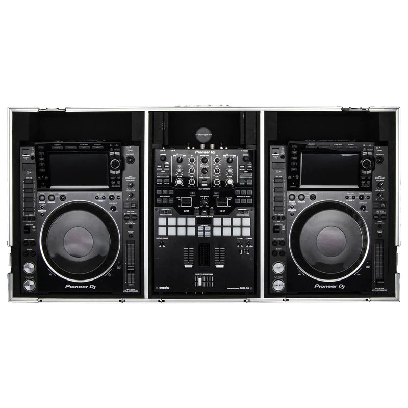 Odyssey FZ10CDJWXD Case DJ Gear - Odyssey FZ10CDJWXD - Extra Deep 10″ Format DJ Mixer and Two Large Format Media Players Coffin Flight Case