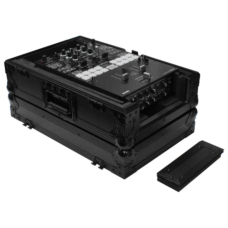 Odyssey FZ10MIXXDBL Case DJ Gear - Odyssey FZ10MIXXDBL - Universal Black 10″ Format DJ Mixer Flight Case with Extra Deep Rear Compartment