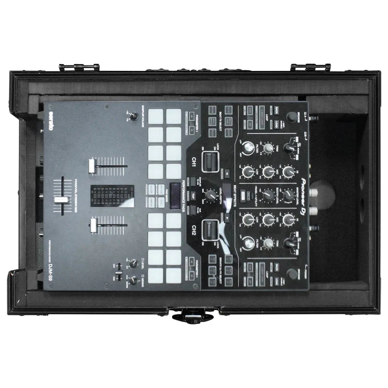 Odyssey FZ10MIXXDBL Case DJ Gear - Odyssey FZ10MIXXDBL - Universal Black 10″ Format DJ Mixer Flight Case with Extra Deep Rear Compartment