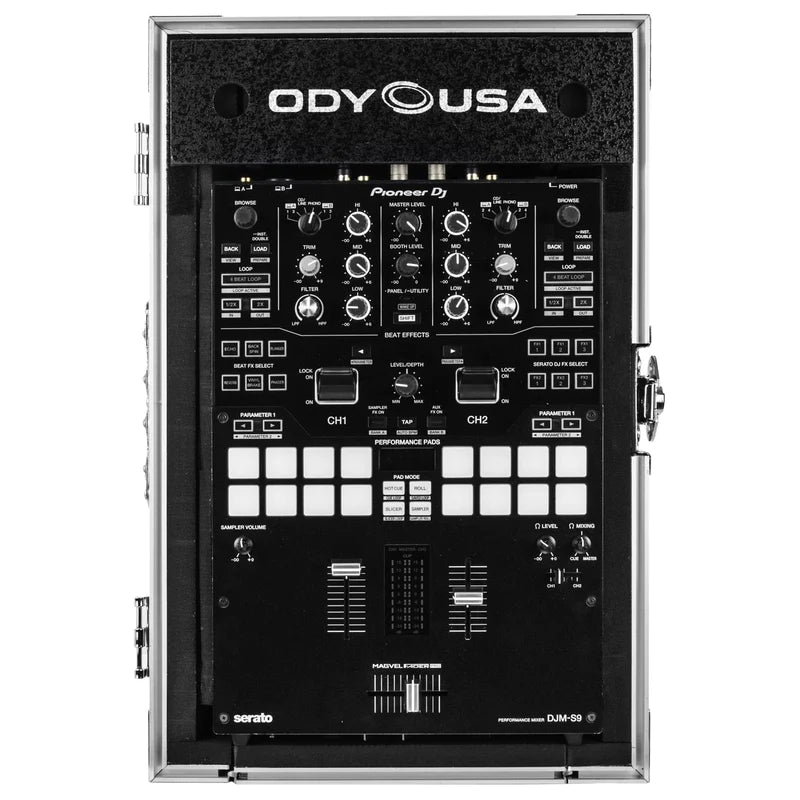 Odyssey FZ10MIXXDDIA-10-inch Format Extra Deep Silver Diamond Plated DJ Mixer Case