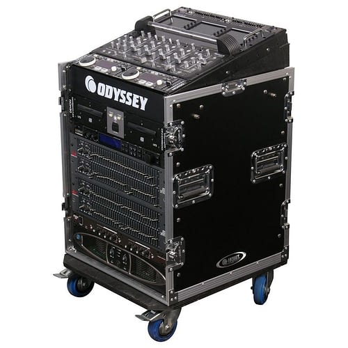 Odyssey FZ1112W Case Rackmount - Odyssey FZ1112W - 11U Top Slanted 12U Vertical Pro Combo Rack with Casters