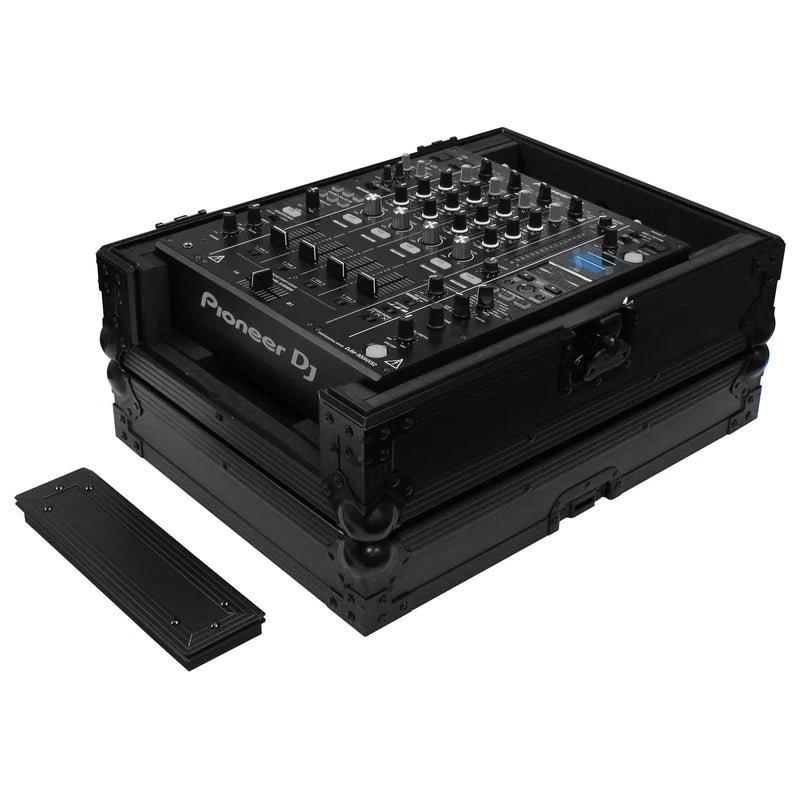 Odyssey FZ12MIXXDBL Case DJ Gear - Odyssey FZ12MIXXDBL - Universal Black 12″ Format DJ Mixer Flight Case with Extra Deep Rear Cable Compartment