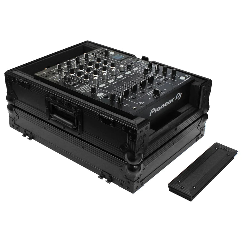 Odyssey FZ12MIXXDBL Case DJ Gear - Odyssey FZ12MIXXDBL - Universal Black 12″ Format DJ Mixer Flight Case with Extra Deep Rear Cable Compartment