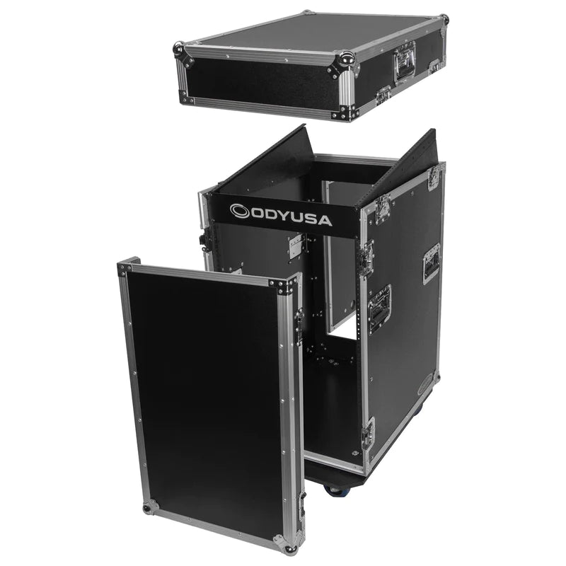 Odyssey FZ1316W Case Rackmount - Odyssey FZ1316W - 13U Top Slanted 16U Vertical Pro Combo Rack with Casters