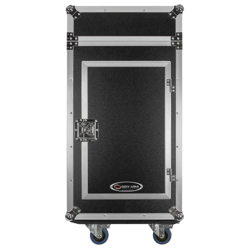 Odyssey FZ1316W Case Rackmount - Odyssey FZ1316W - 13U Top Slanted 16U Vertical Pro Combo Rack with Casters