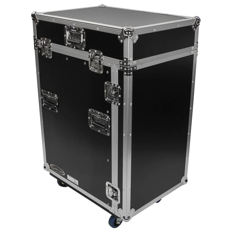 Odyssey FZ1316W Case Rackmount - Odyssey FZ1316W - 13U Top Slanted 16U Vertical Pro Combo Rack with Casters