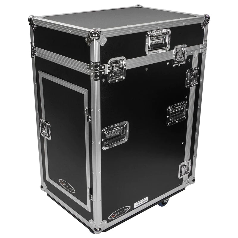 Odyssey FZ1316W Case Rackmount - Odyssey FZ1316W - 13U Top Slanted 16U Vertical Pro Combo Rack with Casters