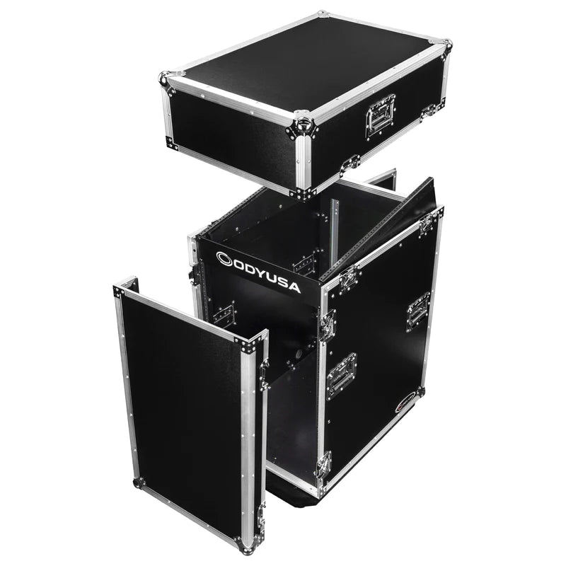 Odyssey FZ1416W Case Rackmount - Odyssey FZ1416W - 14U Top Slanted 16U Vertical Pro Combo Rack with Casters