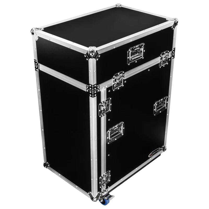 Odyssey FZ1416W Case Rackmount - Odyssey FZ1416W - 14U Top Slanted 16U Vertical Pro Combo Rack with Casters