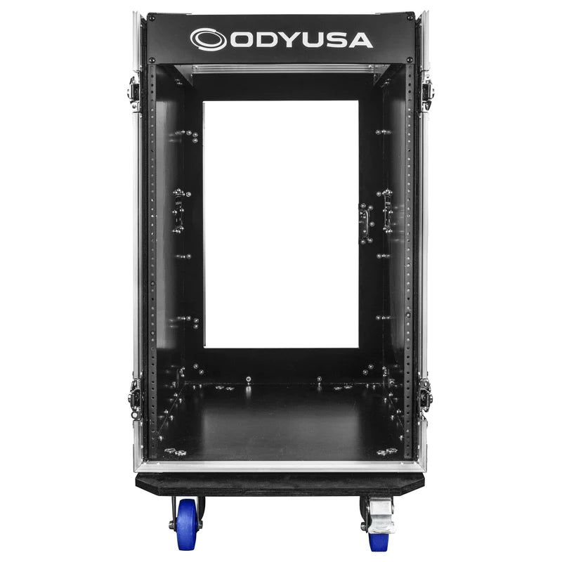 Odyssey FZ1416W Case Rackmount - Odyssey FZ1416W - 14U Top Slanted 16U Vertical Pro Combo Rack with Casters