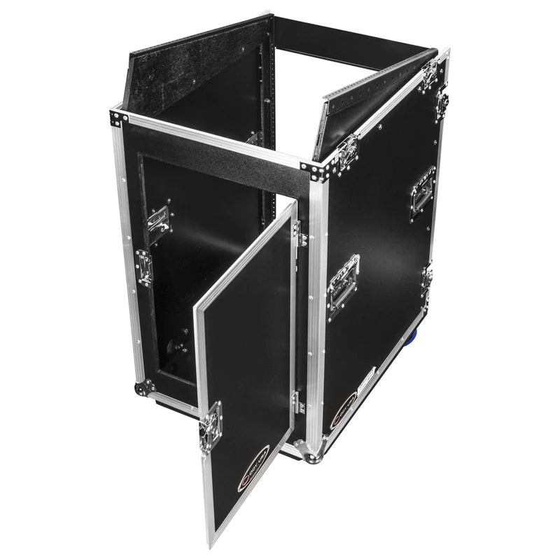 Odyssey FZ1416W Case Rackmount - Odyssey FZ1416W - 14U Top Slanted 16U Vertical Pro Combo Rack with Casters