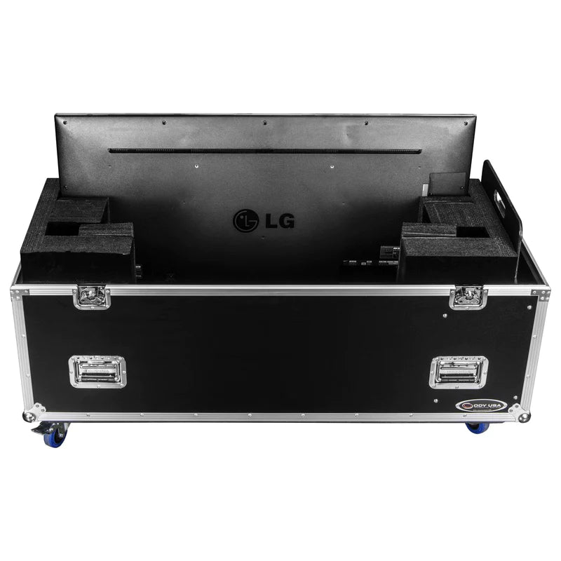 Odyssey FZ2FSM50W Road Case - Odyssey FZ2FSM50W - Dual 50-58″ Flat Screen Monitor Case with Casters