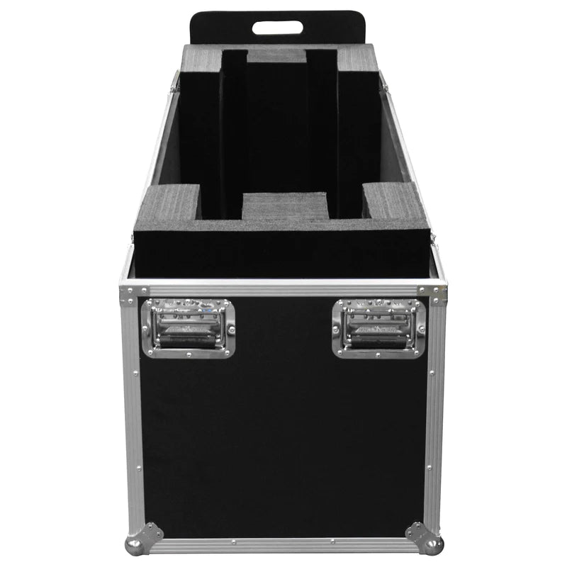 Odyssey FZ2FSM65W Road Case - Odyssey FZ2FSM65W - Dual 60-65″ Flat Screen Monitor Flight Case with Casters