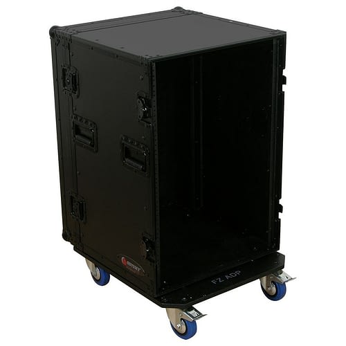 Odyssey FZAR16WBL Case Rackmount - Odyssey FZAR16WBL - Black 16U Pro Amp Rack with Casters