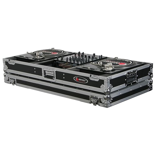 Odyssey FZBM12W Case DJ Gear - Odyssey FZBM12W - 12″ Format DJ Mixer and Two Battle Position Turntables Flight Coffin Case