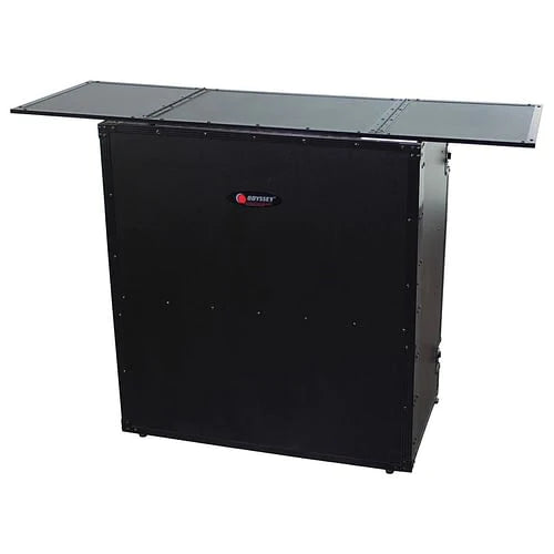 Odyssey FZF5437TBL Case Equipment - Odyssey FZF5437TBL - 54″ Wide x 37″ Tall Black DJ Fold-out Table Stand