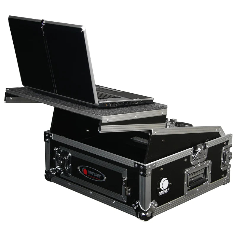 Odyssey FZGS1002 Case Rackmount - Odyssey FZGS1002 - 10U Top Slanted 2U Bottom Vertical Pro Combo Rack with Glide Platform