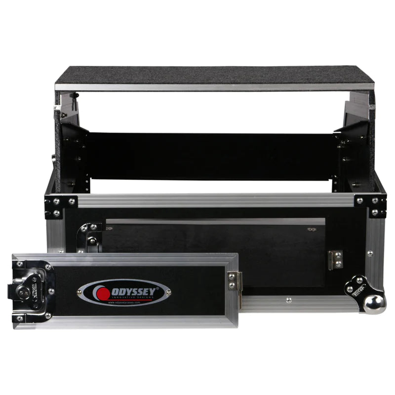 Odyssey FZGS1002 Case Rackmount - Odyssey FZGS1002 - 10U Top Slanted 2U Bottom Vertical Pro Combo Rack with Glide Platform