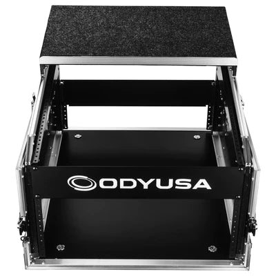 Odyssey FZGS1404 Case Rackmount - Odyssey FZGS1404 - 14U Top Slanted 4U Bottom Vertical Pro Combo Rack with Glide Platform