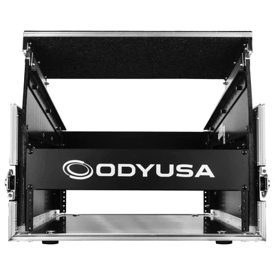 Odyssey FZGS1404 Case Rackmount - Odyssey FZGS1404 - 14U Top Slanted 4U Bottom Vertical Pro Combo Rack with Glide Platform