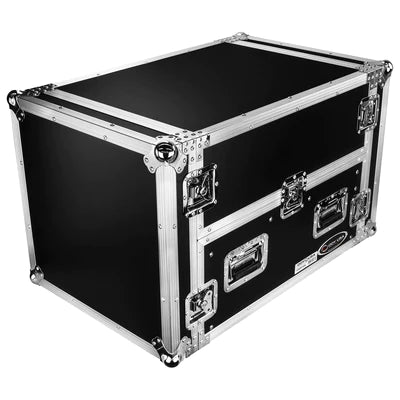 Odyssey FZGS1404 Case Rackmount - Odyssey FZGS1404 - 14U Top Slanted 4U Bottom Vertical Pro Combo Rack with Glide Platform