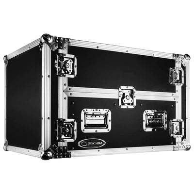 Odyssey FZGS1404 Case Rackmount - Odyssey FZGS1404 - 14U Top Slanted 4U Bottom Vertical Pro Combo Rack with Glide Platform