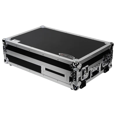 Odyssey FZGS1BM10W Case DJ Gear - Odyssey FZGS1BM10W - Reversible 10″ Format DJ Mixer and One Battle Position Turntable Coffin Flight Case with Glide Platform