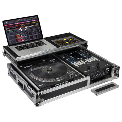 Odyssey FZGS1RA1272W DJ Case - Odyssey FZGS1RA1272W - Reversible Compact Rane Twelve and Rane Seventy / Seventy-Two Battle DJ Coffin Flight Case with Glide Platform