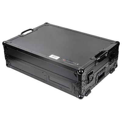 Odyssey FZGS1RA1272WBL DJ Case - Odyssey FZGS1RA1272WBL - Black Reversible Compact Rane Twelve and Rane Seventy / Seventy-Two Battle DJ Coffin Flight Case with Glide Platform