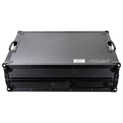 Odyssey FZGS1RA1272WBL DJ Case - Odyssey FZGS1RA1272WBL - Black Reversible Compact Rane Twelve and Rane Seventy / Seventy-Two Battle DJ Coffin Flight Case with Glide Platform