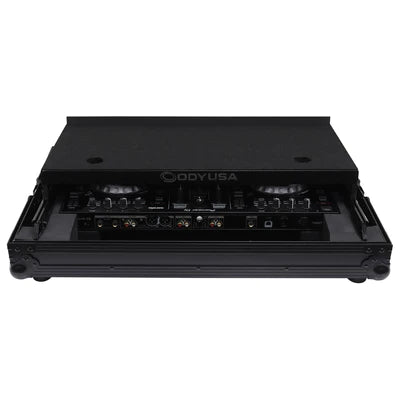 Odyssey FZGSADDJSR2BL Case DJ Gear - Odyssey FZGSADDJSR2BL - Black Pioneer DDJ-SR / DDJ-SR2 Flight Case with Angle Glide Platform