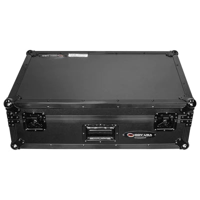 DJ Controller Case w/Glid - Odyssey FZGSDDJ1000W2BL - Pioneer DDJ-1000 / DDJ-1000SRT Black Label Case with Patented Glide Platform and Bottom 2U Rack Space