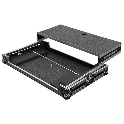 Odyssey FZGSDJC1L DJ Case - Odyssey FZGSDJC1L - Universal Larger Medium / Large Size DJ Controller Flight Case with Glide Platform