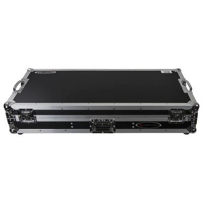 Odyssey FZGSL12CDJWR Case DJ Gear - Odyssey FZGSL12CDJWR - Black Low Profile 12″ Format DJ Mixer and Two Large Format Media Players Flight Coffin Case with Wheels and Glide Platform