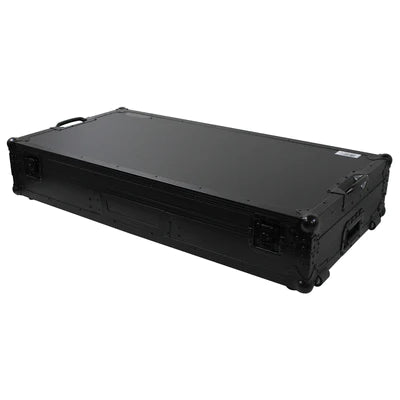 Odyssey FZGSLBM10WRBL Case DJ Gear - Odyssey FZGSLBM10WRBL - Black Low Profile 10″ Format DJ Mixer and Two Battle Position Turntables Flight Coffin Case with Wheels and Glide Platform