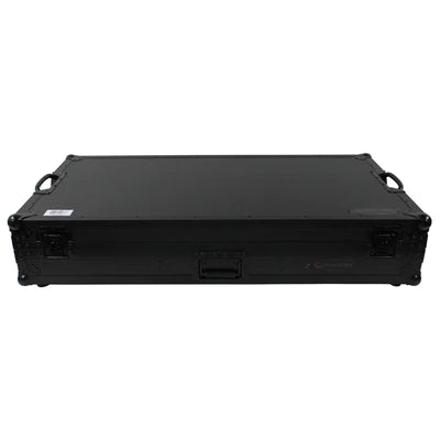 Odyssey FZGSLBM10WR Case DJ Gear - Odyssey FZGSLBM10WRBL - Black Low Profile 10″ Format DJ Mixer and Two Battle Position Turntables Flight Coffin Case with Wheels and Glide Platform