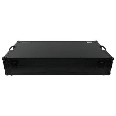 Odyssey FZGSLBM10WR Case DJ Gear - Odyssey FZGSLBM10WRBL - Black Low Profile 10″ Format DJ Mixer and Two Battle Position Turntables Flight Coffin Case with Wheels and Glide Platform