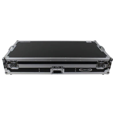Odyssey FZGSLBM12WR Case DJ Gear - Odyssey FZGSLBM12WR - Low Profile 12″ Format DJ Mixer and Two Battle Position Turntables Flight Coffin Case with Wheels and Glide Platform