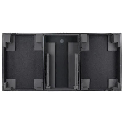 Odyssey FZGSLBM12WRBL Case DJ Gear - Odyssey FZGSLBM12WRBL - Black Low Profile 12″ Format DJ Mixer and Two Battle Position Turntables Flight Coffin Case with Wheels and Glide Platform
